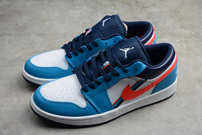 nike air jordan 1 low game time gs blue orbit cv4892-100