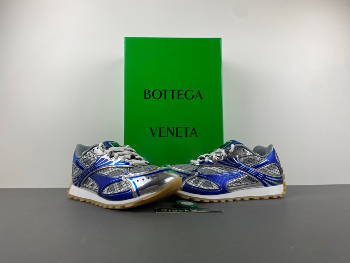 b0tte*a Ven*ta silver & blue orbit sneakers 241798f128005