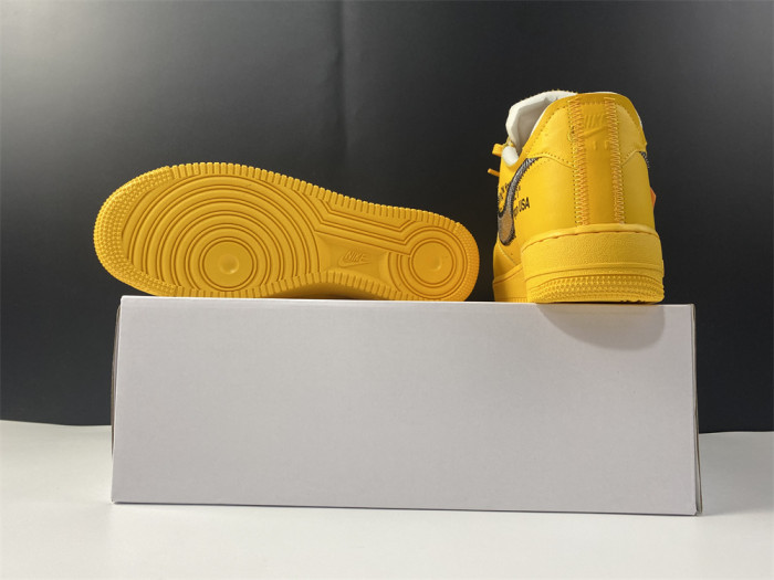 off-white x nike air force 1 low “university gold” dd1876-700