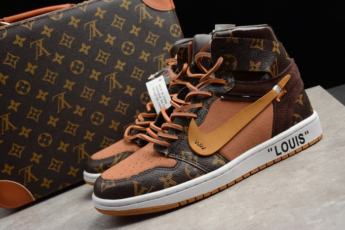 lovt x off-white x air jordan 1 customs mens - aq0818-202
