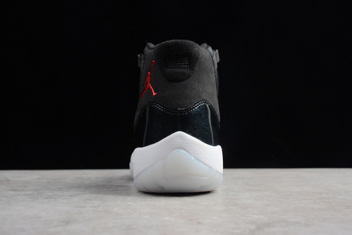 jordan 11 retro bp "72-10" black mens 378037-002