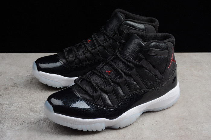 jordan 11 retro bp "72-10" black mens 378037-002