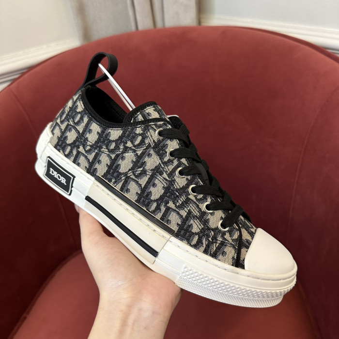Dior B23 Low Top Canvas Oblique Black D05