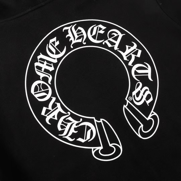 Ch*0me He**ts horseshoe floral zip up hoodie fw00150