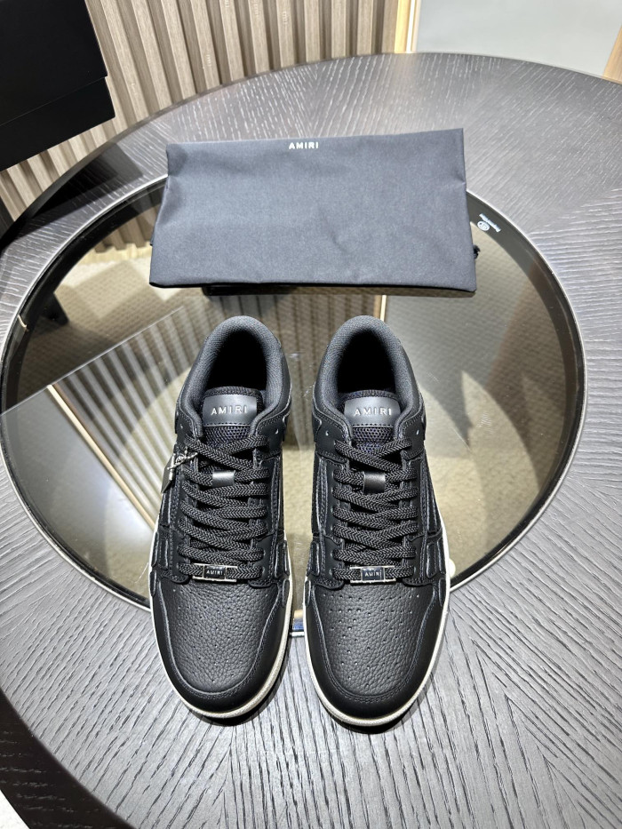amiri skeleton low-skel top sneakers black amfosr1023